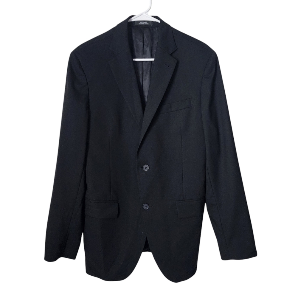 NORDSTROM tech smart wool trim fit 2 button blazer in black 40R‎